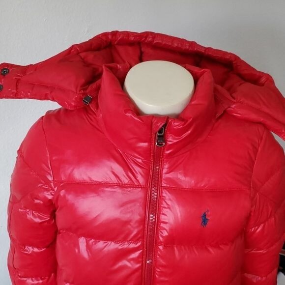 Polo Ralph Lauren RED Puffer WINTER Jacket Coat Parka Water Down TODDLER BOYS 2T - Picture 7 of 16